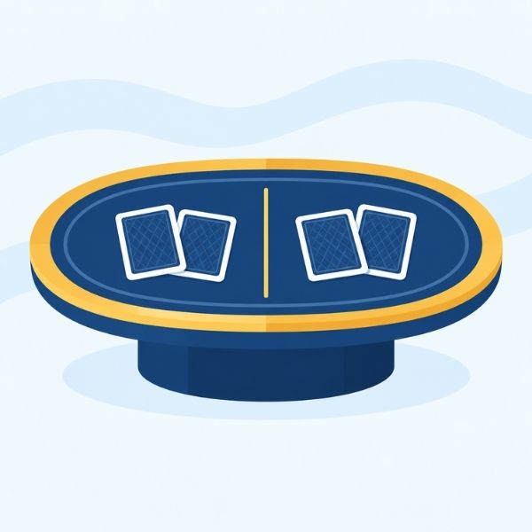 Online baccarat table and cards