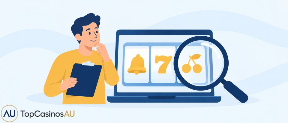 Expert evaluating an online pokie site