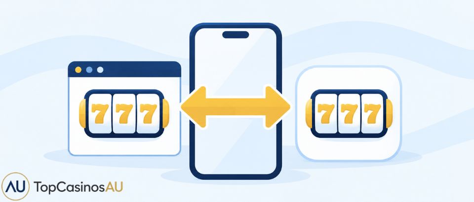 Mobile pokies in browser and app