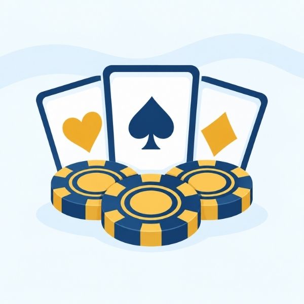 Online poker cards and chips