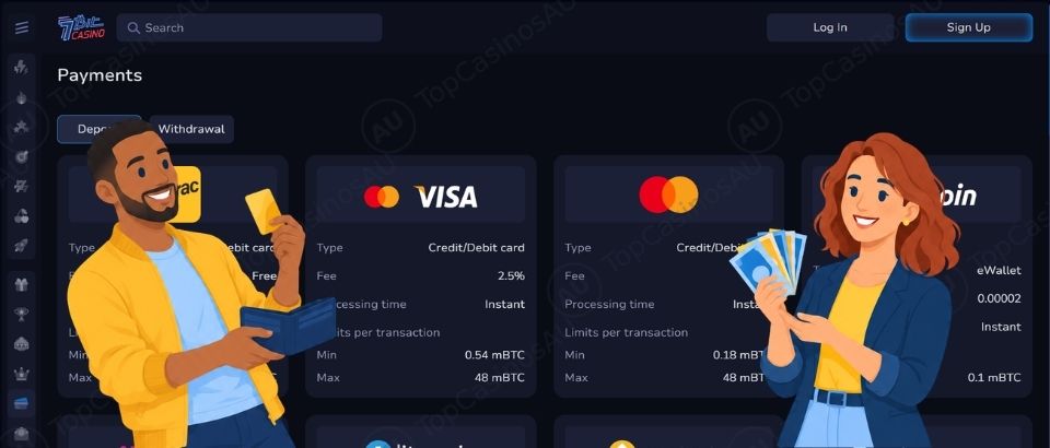 7Bit Casino payment methods