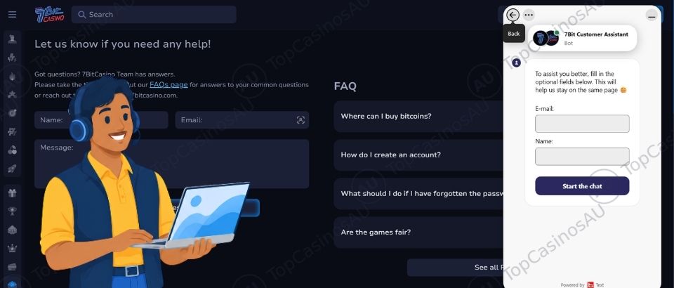 7Bit Casino customer support chat