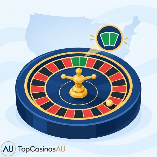 American roulette wheel with two green pockets