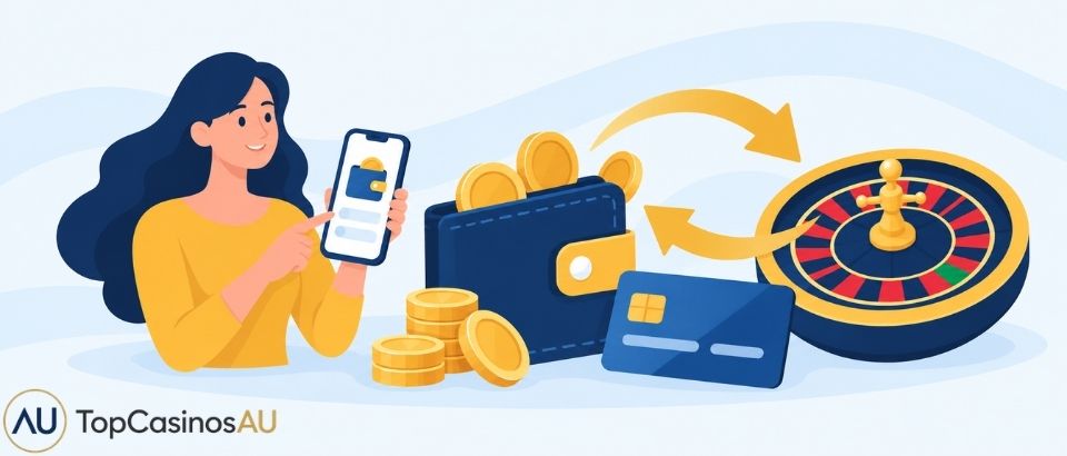 Casino deposits and withdrawals using a digital wallet