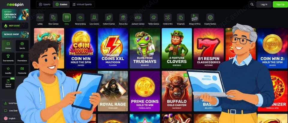 Neospin Casino slot games
