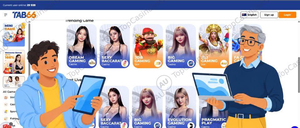 TAB66 Casino game providers