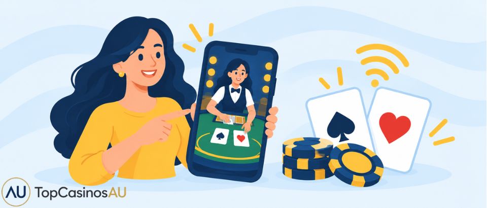 Playing blackjack on mobile
